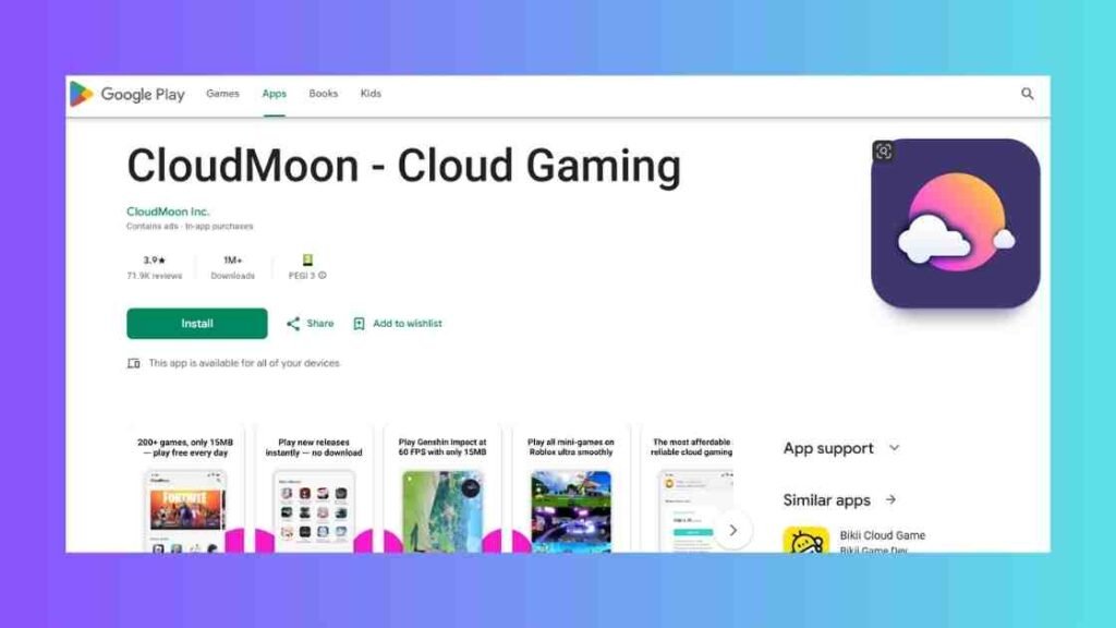 Cloudmoon- Free Cloud Gaming Services