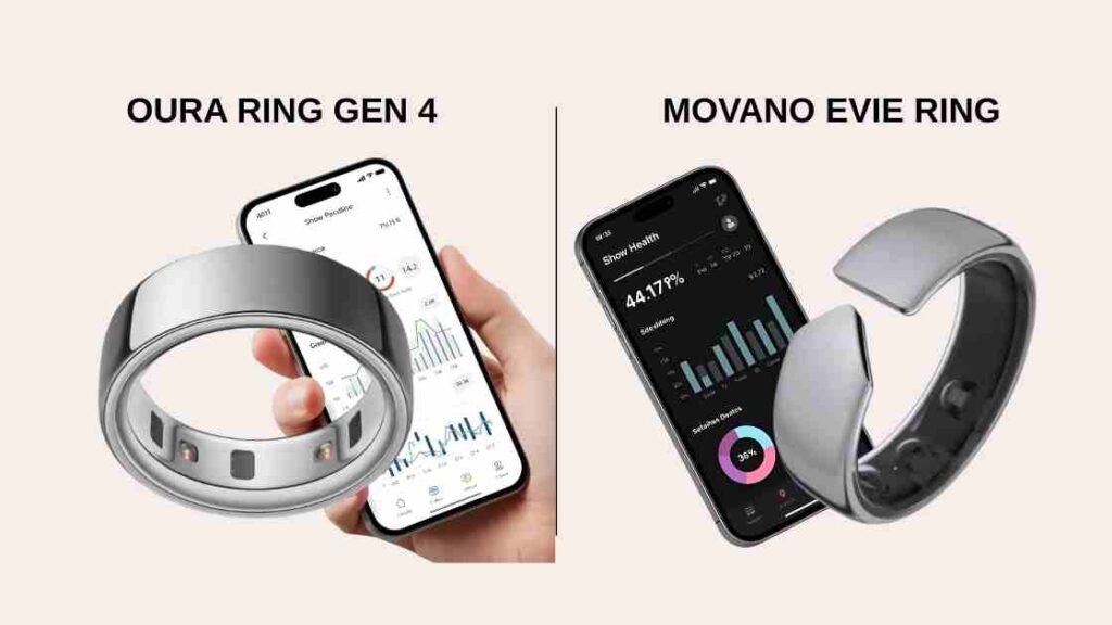 Oura Ring Gen 4 vs Evie ring comparison UK
