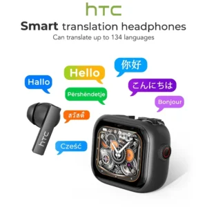 HTC NE40 AI Translator Earbuds | Bluetooth 5.3 Sports Headphones